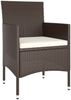 vidaXL 5-tlg. Bistro-Set Poly-Rattan und Hartglas Braun 3058371 Bild 4