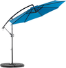 LVHOM Sonnenschirm Ø 300 cm, Großer Marktschirm mit Kurbel und Neigefunktion, UV-Schutz 50+, wasserdichter Gartenschirm für Terrasse & Pool, Blau (ohne Ständer) Bild 2