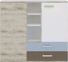 Kommode >NONA 4< in Sandeiche Dekor-weiß-Lava-Denim - 116,9x105x33cm (BxHxT) Bild 2