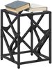 vidaXL Couchtisch mit Glasplatte Transparent 30x30x41 cm Stahl 845988 Bild 3