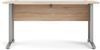 Dmora Schreibtisch Ascorbato, Mehrzweckschreibtisch, Bürotisch für PC, Eckschreibtisch, 150x80 h75 cm, Grau und Eiche Bild 4