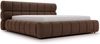 GRAINGOLD Mellow Polsterbett 120x200, mit hohem Kopfteil und Bettkasten, Velour-Stoff, Braun Bild 2