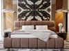 GRAINGOLD Mellow Polsterbett 120x200, mit hohem Kopfteil und Bettkasten, Velour-Stoff, Braun Bild 3