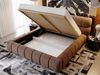 GRAINGOLD Mellow Polsterbett 120x200, mit hohem Kopfteil und Bettkasten, Velour-Stoff, Braun Bild 5