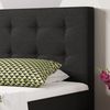 Boxspringbett Köln Plus 90x200 cm Webstoff Schwarz mit Topper-Optik Bild 3