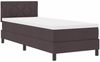vidaXL Boxspringbett mit Kopfteil Dunkelbraun 80 x 200 cm Stoff 3338723 Bild 4