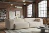 KAWOLA Sofa CELESTE 4-Sitzer mit Hocker Cord cremeweiß 72 x 114 x 302 cm Bild 4