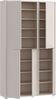 Forte ALICE SPRINGS Schuhschrank 100 110, moderner Schrank mit 6 Türen, 15 Einlegeböden, Holzwerkstoff, Kaschmir/Beige, 109,2 cm breit x 191,9 cm hoch x 34,9 cm tief Bild 5