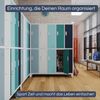 Umkleideschrank Spind BARTEK - 10 Abteile, Etikettenhalter Lüftungsschlitze | Umkleidespind Schließfachschrank Garderobenspind, 172x136x45cm Mehrfarbig Bild 3