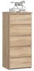 Home Collective Kommode 40 cm breit Holz Highboard Sideboard für Flur Schlafzimmer Wohnzimmer (Mehrzweckschrank Schrank schmal Kommode Schlafzimmer mit Schubladen), Kinderzimmer Organizer, 92 cm hoch mit 5 Schubladen sonoma Eiche Bild 4