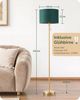 EDISHINE LED Stehlampe Wohnzimmer, LED wechselbar, warmweiß, Vintage Stehleuchte mit grünem Lampenschirm, Gold, 145cm Bild 4