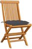 vidaXL Gartenstühle mit Anthrazit Kissen 8 Stk. Massivholz Teak 3072932 Bild 3