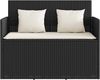 vidaXL Gartenbank mit Kissen Schwarz Poly Rattan 365760 Bild 4