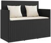 vidaXL Gartenbank mit Kissen Schwarz Poly Rattan 365760 Bild 2
