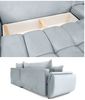 Ecksofa Schlafsofa Sofa COLLIN in Stoff Monolith Hellgrau Ottomane Rechts Bild 5