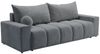 GRAINGOLD Schlafsofa Miro, mit Kissen, Couch 3-Sitzer, mit Wellenfeder und Bettkasten, Velour-Stoff, Grau Bild 5