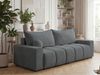 GRAINGOLD Schlafsofa Miro, mit Kissen, Couch 3-Sitzer, mit Wellenfeder und Bettkasten, Velour-Stoff, Grau Bild 3