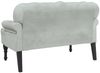 vidaXL Bank mit Rückenlehne Hellgrau 119,5x64,5x75 cm Samt 372156 Bild 5