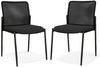 Konferenzstühle 2er Set stapelbare Besucherstühle ohne Armlehnen 63 x 52 x 84 cm Schwarz Bild 2