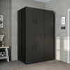 Roomart Waschmaschinenschrank - DORA-I- 115 cm breit - Wasch- & Trocknerschrank mit Türen & Ausziehbrett, Waschmaschinen-Überbau für Waschküche & Hauswirtschaftsraum • Schwarz-Eiche Bild 2