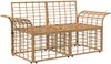 vidaXL Outdoor-Lounge 2 pcs Natürlich und Cremweiß Poly-Rattan 42026730 Bild 3