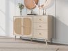 Sideboard mit PE-Rattan & 3 Schubladen, 120 x 40 x 82,5 cm, Cremeweiß Bild 2