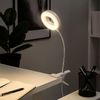 2x LED Tischleuchte, Spot beweglich, weiß, Metall, H 21cm Bild 2