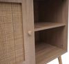 Kommode HWC-M39, Schrank Highboard, Staufach, Kubu Rattan Holz Melamin, 67 x 80 x 38 cm Eiche-Optik Bild 5