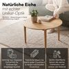 skølm 'Åsarna' Couchtisch, Massivholz Eiche, natur geölt, Ø70 cm, Beistelltisch für Wohnzimmer Bild 2