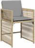 vidaXL Gartenstühle mit Kissen 4 Stk. Beigemischung Poly Rattan 365040 Bild 4