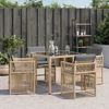 vidaXL Gartenstühle mit Kissen 4 Stk. Beigemischung Poly Rattan 365040 Bild 3