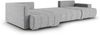 Wohnlandschaft Schlafsofa ARMANDA in Stoff Blur Silbergrau langer Schenkel Links Bild 3