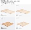 LAMO Manufaktur Wandregal LAMO Manufaktur 2 Stück Wandregal aus Holz 2x 42cm, Schweberegal Massiv 100% Echtholz, Wandregale SET 2 Baumkante Farbe: Dunkel Bild 2