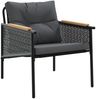vidaXL 4-tlg. Balkonmöbel Set mit Kissen Schwarz Stahl 4009302 Bild 3