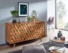 Sideboard 138x76x45cm Sheesham Massivholz mit Türen & Schubladen Modern Wohnzimmer Bild 5