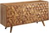 Sideboard 138x76x45cm Sheesham Massivholz mit Türen & Schubladen Modern Wohnzimmer Bild 2