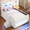 MODFU Kinderbett Modernes Komfortbett (mit LED-Leisten & Schublade,Kunstleder, 1-tlg, 218 x 97 x 95), mit Treppe Bild 2