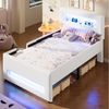 MODFU Kinderbett Modernes Komfortbett (mit LED-Leisten & Schublade,Kunstleder, 1-tlg, 218 x 97 x 95), mit Treppe Bild 3