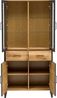 Vitrine Jolly / Janne, Glas, Holzwerkstoff, Metall, Holzfarben, 98 x 199 x 40 cm Bild 2