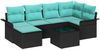 vidaXL Gartensofa-set mit Speicher 7 pcs Schwarz Poly-Rattan 3354115 Bild 2