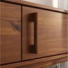 IDIMEX Lowboard TECCA, Niedriges Sideboard aus Massivholz 3 Türen Wohnzimmer Kastanie Finish Bild 4