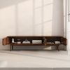 IDIMEX Lowboard TECCA, Niedriges Sideboard aus Massivholz 3 Türen Wohnzimmer Kastanie Finish Bild 3