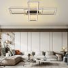 ZMH Deckenlampe LED Deckenleuchte Wohnzimmer - 50W Dimmbar Schlafzimmerlampe RGB Farbwechsel Schwarz Modern Wohnzimmerlampe mit Fernbedienung Flur Deckenleuchten Eckig für Küche Schlafzimmer Bild 5