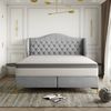 Polsterbett Doppelbett PELAGIO Stoff Whisper Grau 160x200cm inkl. Matratze Bild 2