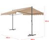 [pro. tec] 'Selenizza' Standmarkise, freistehend, Sandfarben, 260 x 400 x 300 cm Bild 3