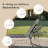 SONGMICS Sonnenliege klappbar, belastbar bis 110 kg, verstellbare Sonnenblende, Rückenlehne, schwarz Bild 4