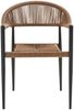 Gartenstuhl >Canari< (2er-Set) in Natur / Schwarz - 57x78x60 (BxHxT) Bild 3