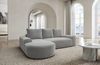 Stoff Ecksofa Gomera L-Form Kurz - Samtstoff - Hellgrau - Links Bild 2