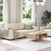 vidaXL Sofa 2 pcs Beige 221 x 80 x 82 cm Leinenmischgewebe 3324688 Bild 3