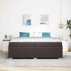 vidaXL Bettrahmen mit Matratze Dunkelbraun 200 x 200 cm Stoff 3398310 Bild 3